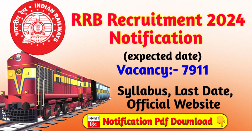 RRB JE Recruitment Notification 2024