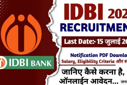 IDBI Recruitment 2024 Apply Online